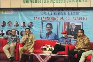 Ssandiaga Uno saat lonching program Oke Oce